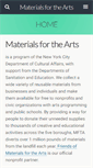 Mobile Screenshot of materialsforthearts.org
